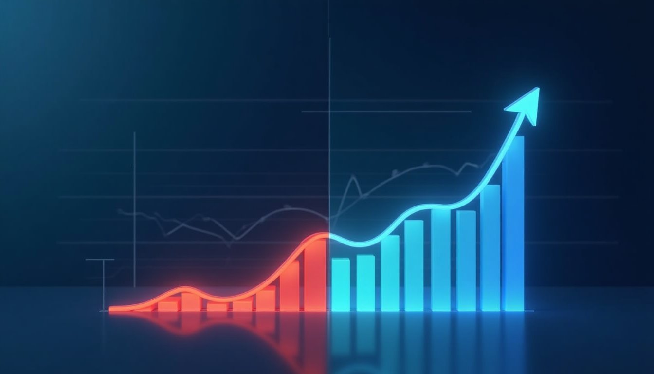 Comparação visual entre gráfico de crescimento rápido e gráfico de crescimento gradual sustentável, ilustrando diferença de velocidade entre estratégias