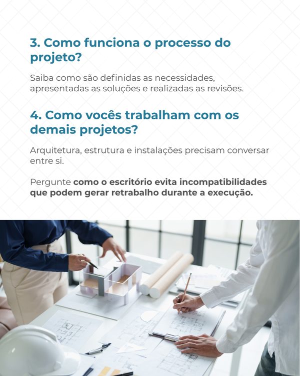 7 perguntas para fazer antes de contratar um escritório de arquitetura, slide 4 de 6