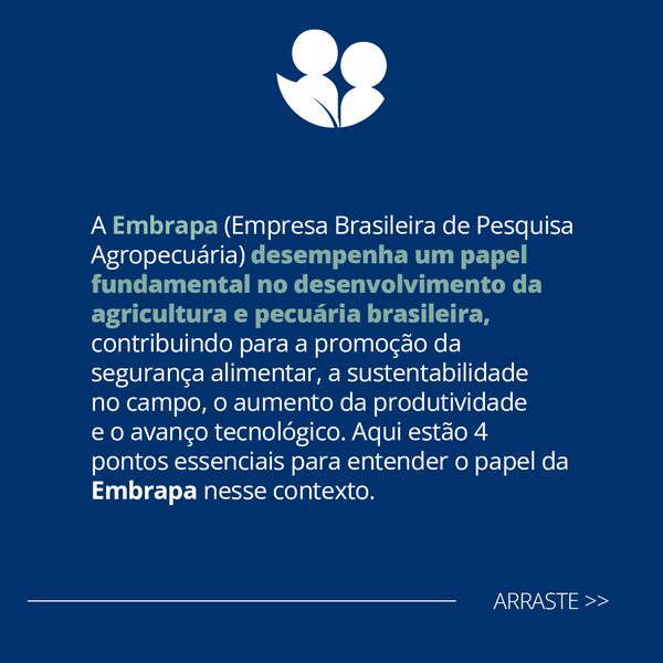 4 pontos para entender o papel da Embrapa no desenvolvimento da agricultura e pecuária brasileira, slide 2 de 6