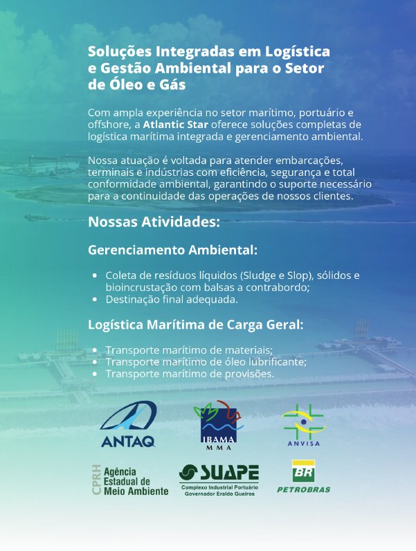 Caderno Atlantic Star, Atividades da empresa