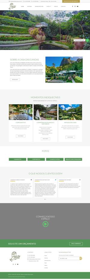 Site Casa das Canoas