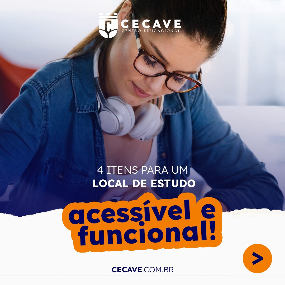 4 itens para um local de estudo, slide 1 de 6