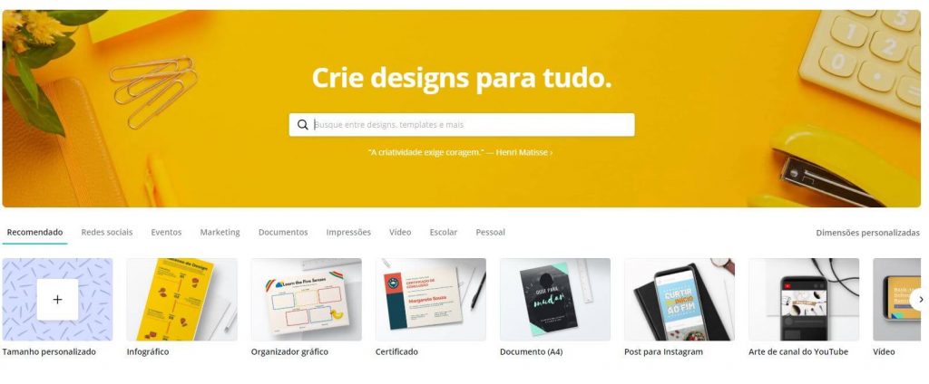 Exemplo de Canva