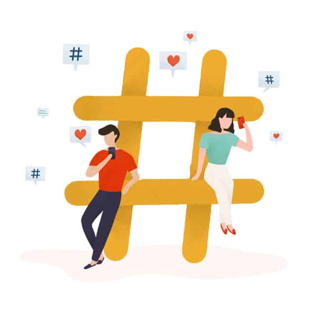 Geradores de hashtag: descubra. Fonte: Freepik