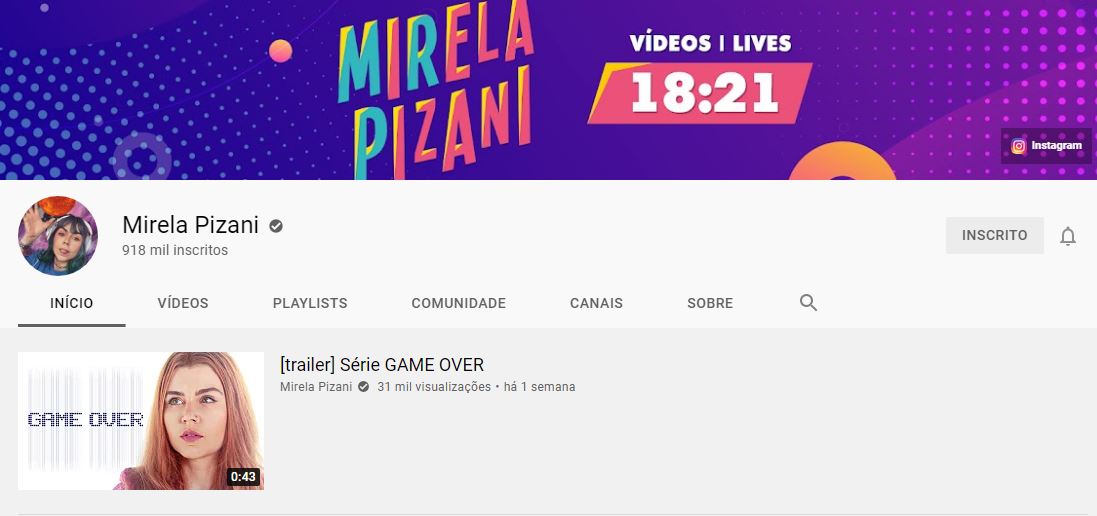 YouTube da Mirela Pizani YouTube da Mirela Pizani