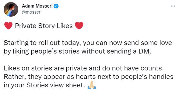 Instagram lança a função de curtida nos Stories Instagram lança a função de curtida nos Stories