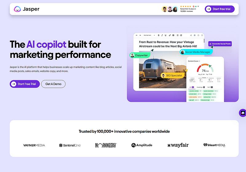 Jasper AI para criar posts