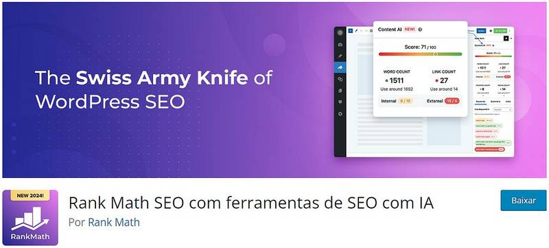 Rank Math SEO Wordrpress Plugin