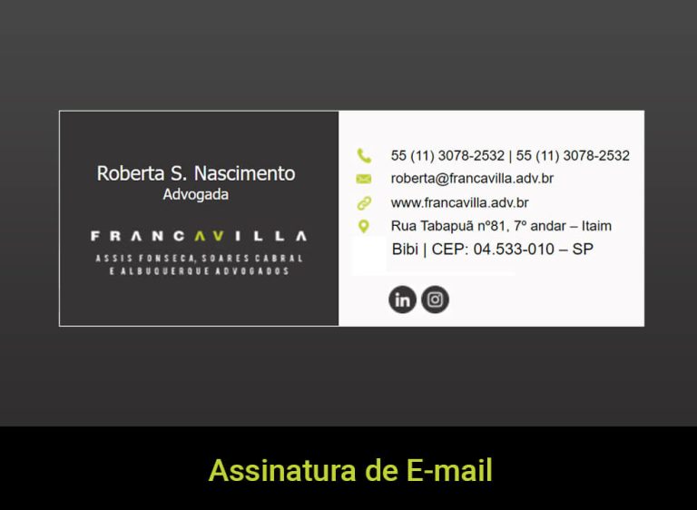 Francavilla - Assinatura de email para escritório de Advocacia