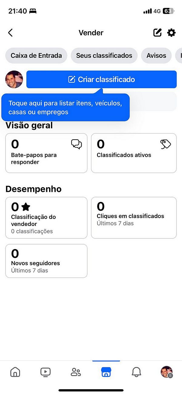 Vendendo um produto no Marketplace do Facebook