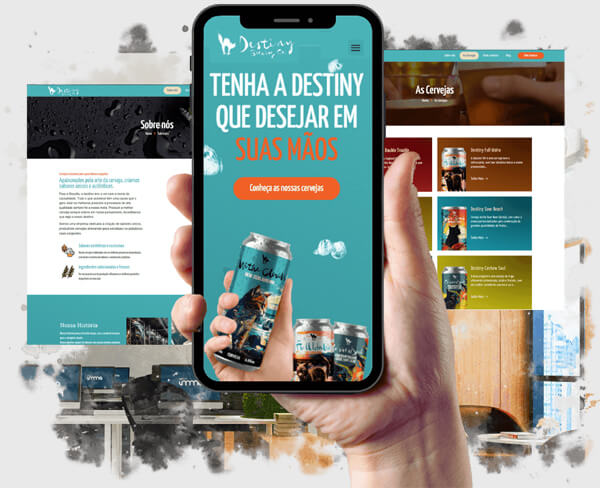 Criação de website em WordPress para empresa de alimentos e bebidas: Destiny Brewing