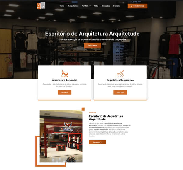 Desenvolvimento de site para Empresa de Arquitetura: Arquitetude