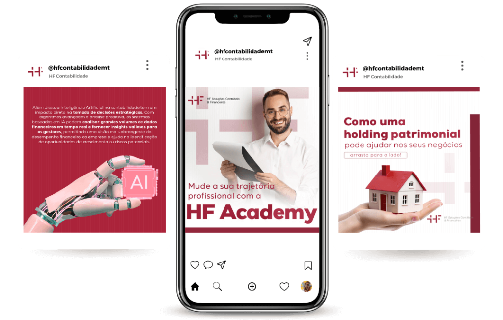 Gestão de redes sociais para escritório de Contabilidade: HF Contabilidade