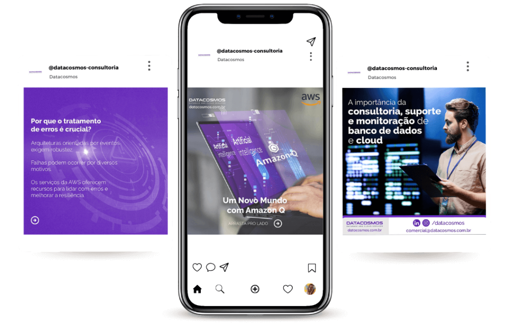 Gestão de redes sociais para empresa de informática e tecnologia: Datacosmos